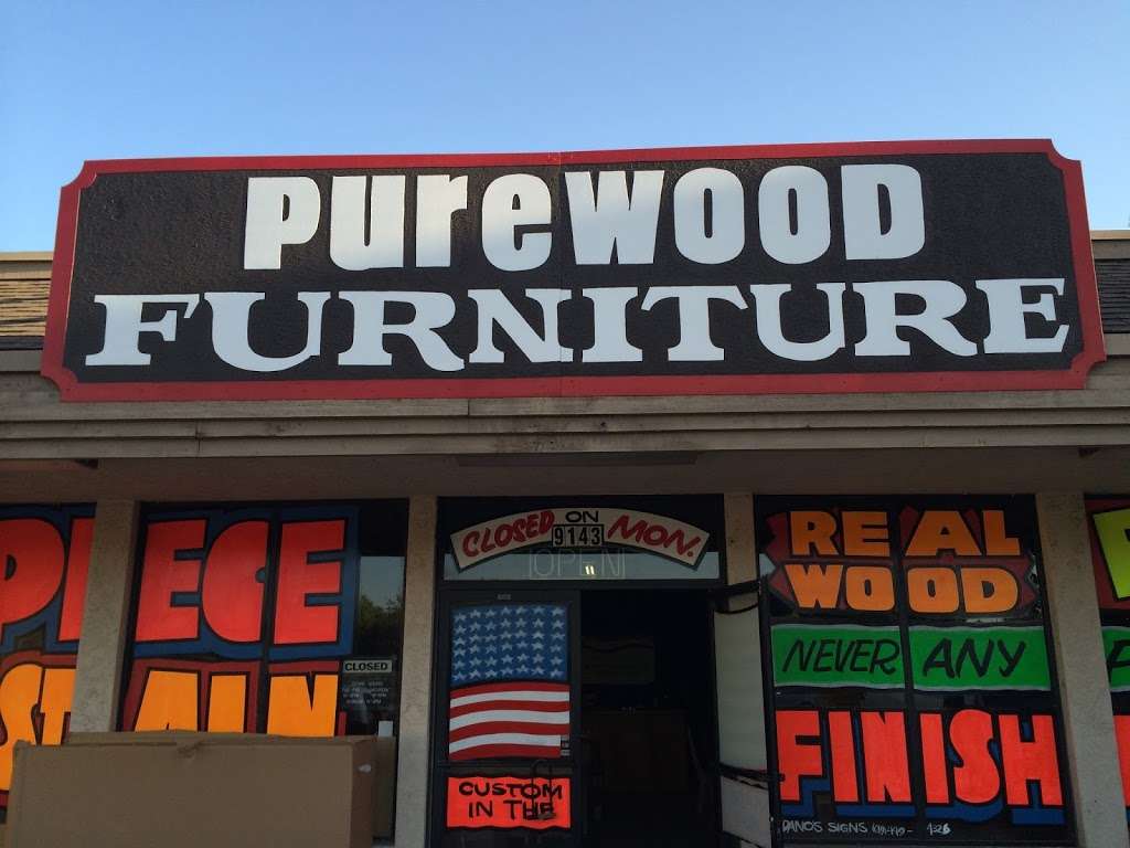 Purewood Furniture | 9143 Mission Gorge Rd, Santee, CA 92071, USA | Phone: (619) 448-8108