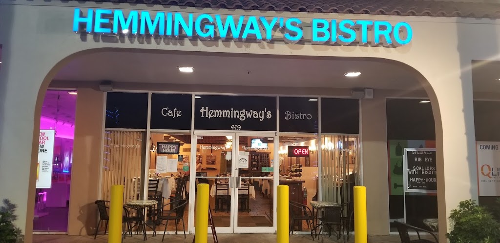 Hemmingway Bistro | 419 Sheridan St, Dania Beach, FL 33004 | Phone: (954) 367-6738