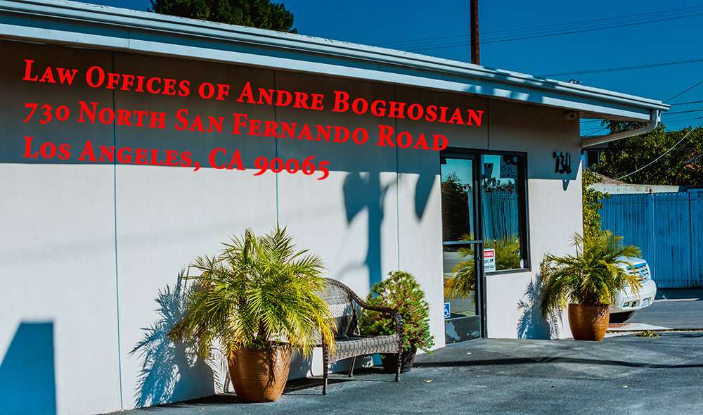 Law Offices of Andre Boghosian | 730 N San Fernando Rd, Los Angeles, CA 90065 | Phone: (818) 507-8029