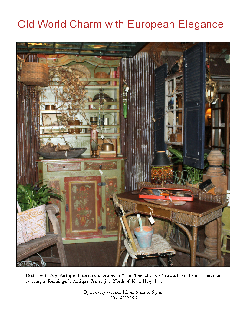 Better With Age Antiques Interiors | 20651 US-441, Mt Dora, FL 32757, USA | Phone: (407) 687-3193