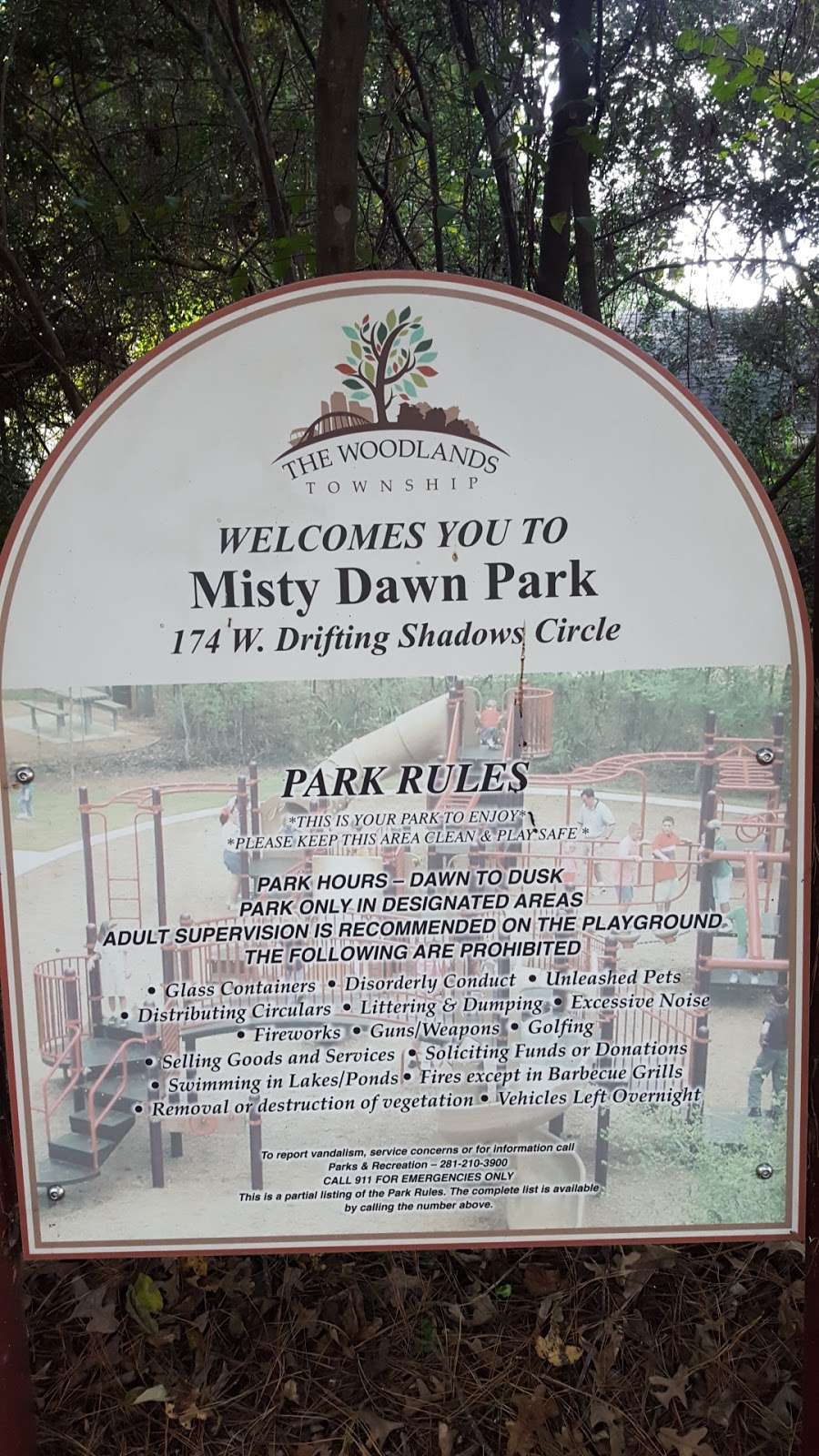 Misty Dawn Park | 174 W Drifting Shadows Cir, Conroe, TX 77385