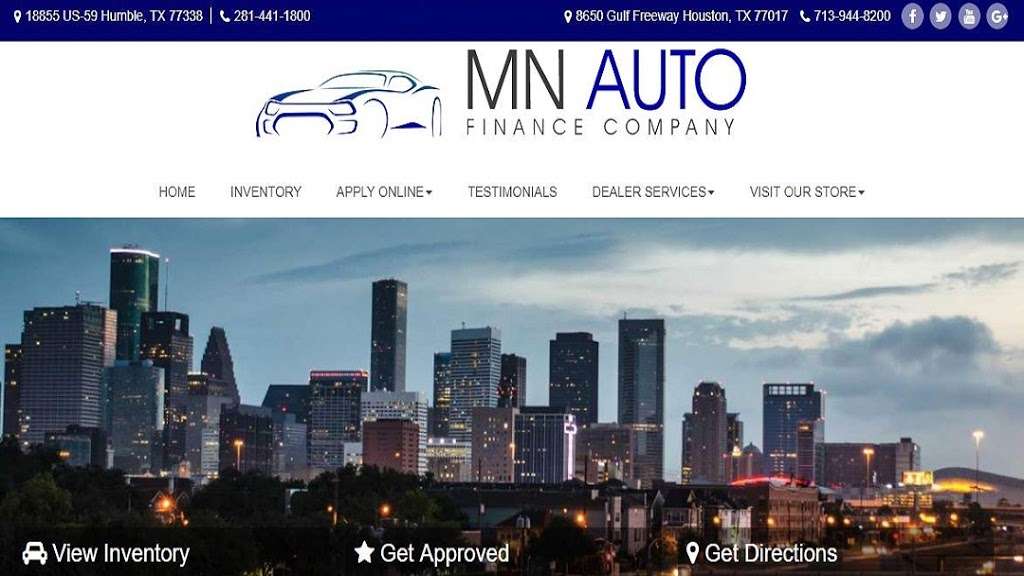 MN Auto Finance Humble | 18855 US-59, Humble, TX 77338 | Phone: (281) 441-1800