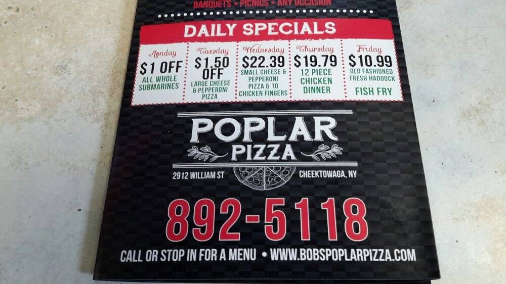 Poplar Pizza WNY | 2912 William St, Cheektowaga, NY 14227, USA | Phone: (716) 892-5118