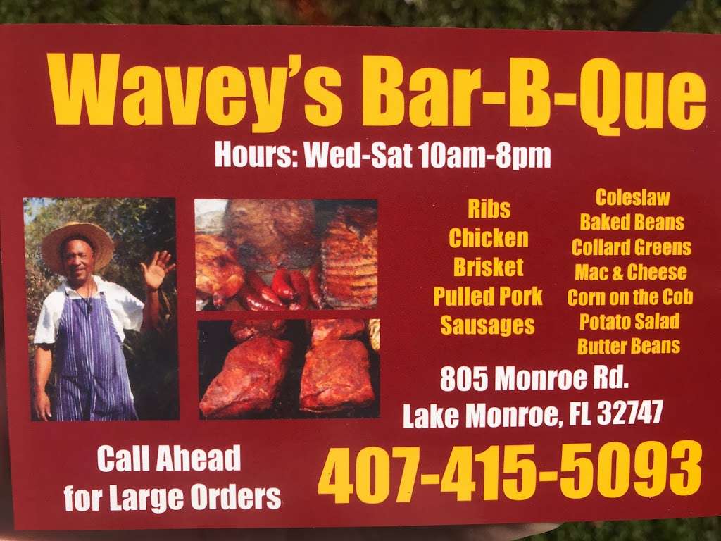 Wavey’s Bar-B-Que | 805 Monroe Rd, Sanford, FL 32771, USA | Phone: (407) 415-5093