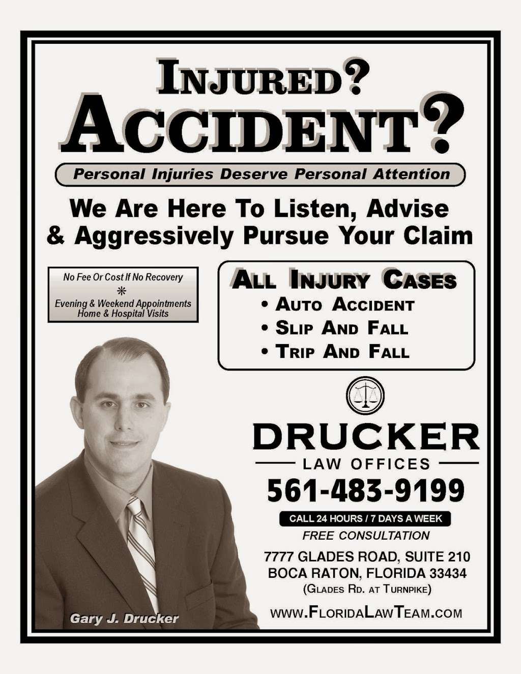 Drucker Law Offices | 1325 S Congress Ave #200, Boynton Beach, FL 33426, USA | Phone: (561) 265-1976