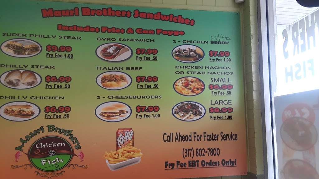 Mauri Brothers Chicken & Fish | 9844 E 21st St, Indianapolis, IN 46229 | Phone: (317) 802-7800