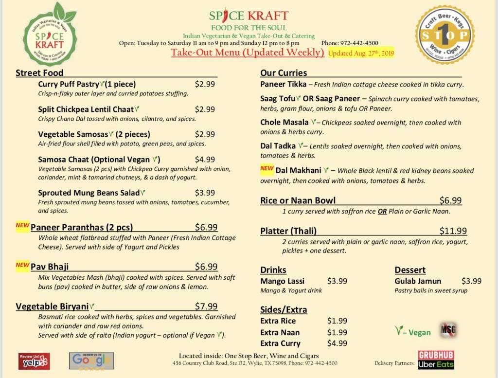 Spice Kraft | 456 Country Club Rd #132, Wylie, TX 75098, USA | Phone: (972) 442-4500