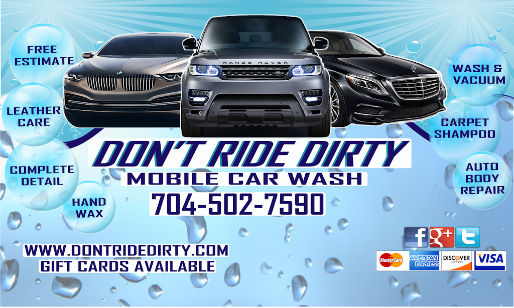 Dont Ride Dirty | 7804 Fairview Rd #228, Charlotte, NC 28226, USA | Phone: (704) 502-7590