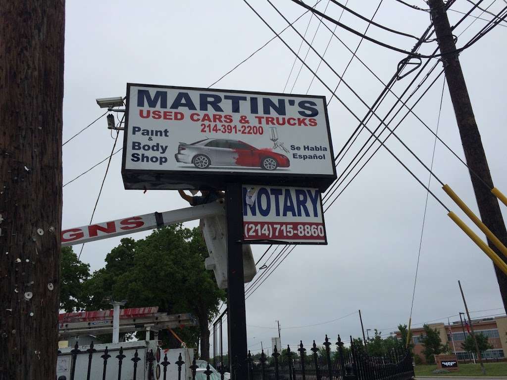 Martin Used Cars | Martin’s Paint & Body Shop Inc, 805 S Buckner Blvd, Dallas, TX 75217, USA | Phone: (214) 391-2200