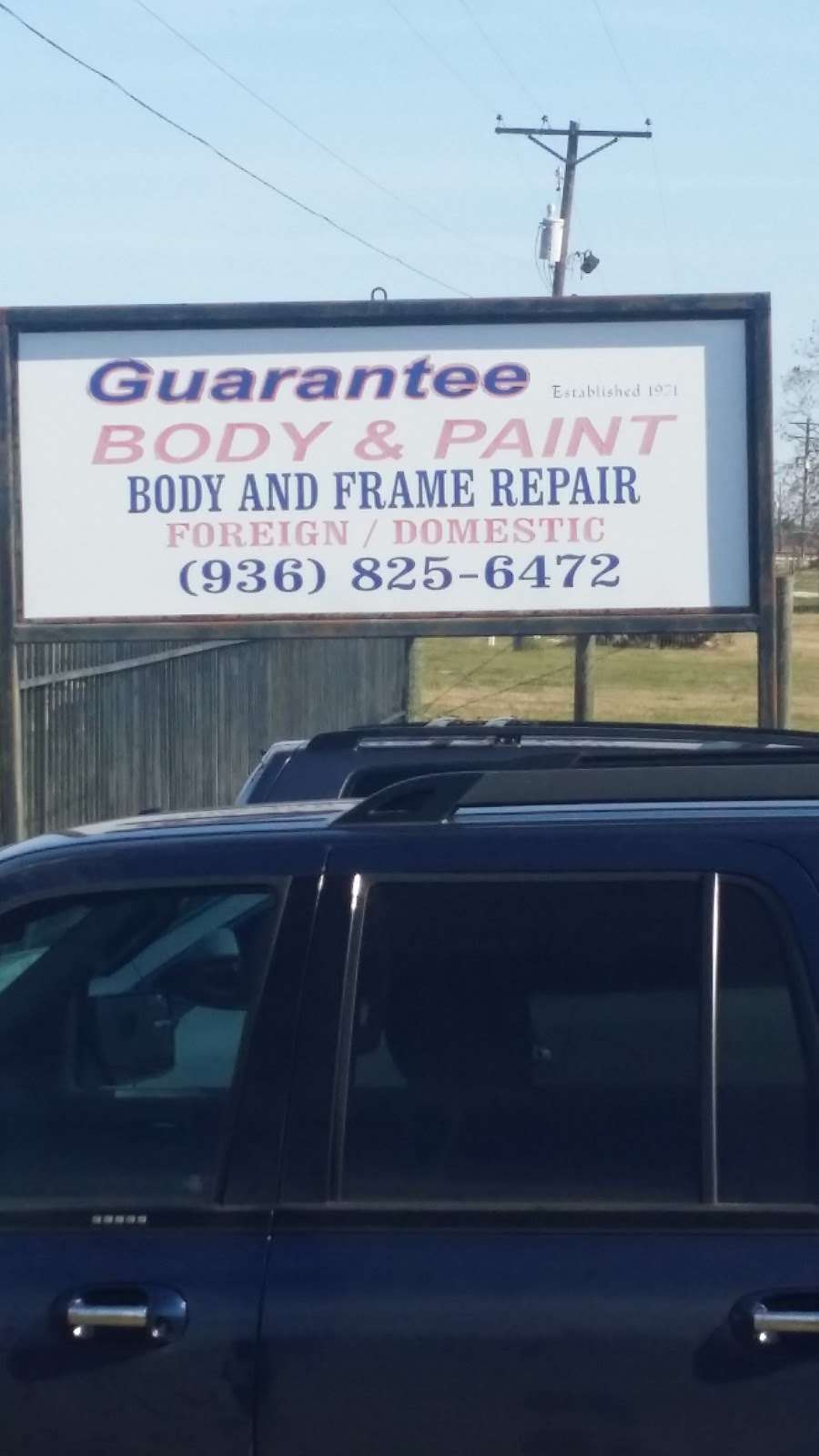 Guarantee Body & Paint Shop | 3465 TX-105, Navasota, TX 77868, USA | Phone: (936) 825-6472