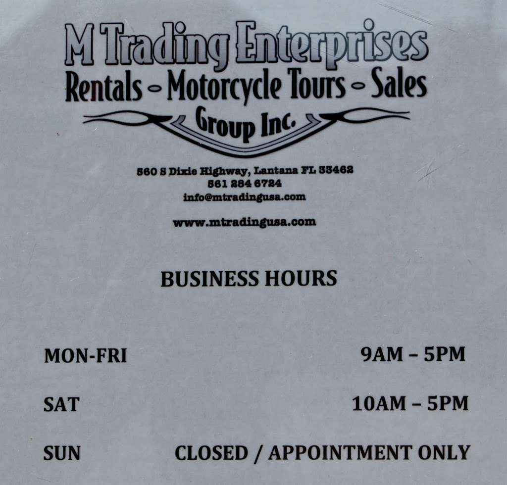 M Trading Enterprises Group Inc. | 560 S Dixie Hwy, Lantana, FL 33462 | Phone: (561) 371-1315