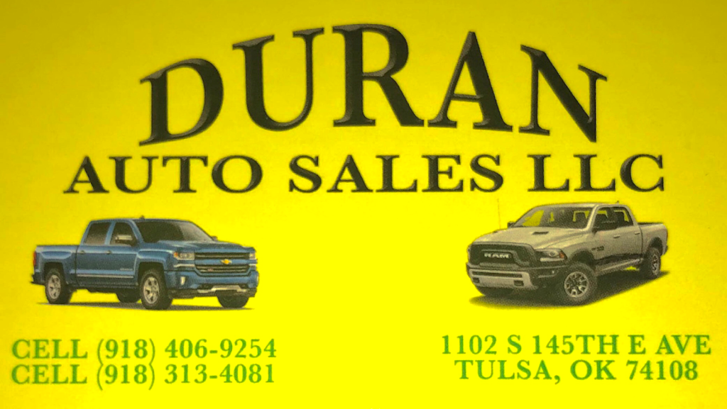 Duran Auto Sales | 1102 S 145th E Ave, Tulsa, OK 74108, USA | Phone: (918) 437-2717