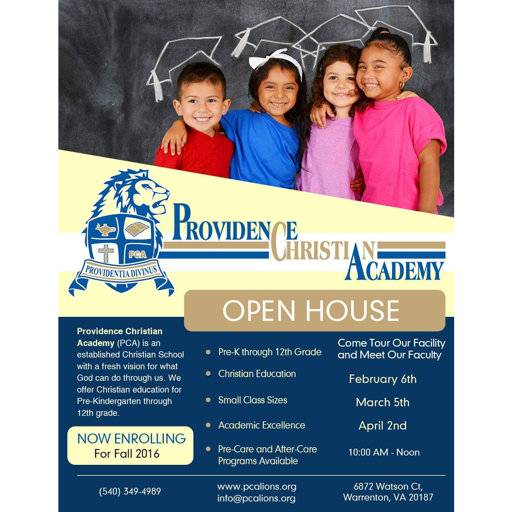 Providence Christian Academy | 4258 Burrough Dr Suite 300, Warrenton, VA 20187 | Phone: (540) 349-4989