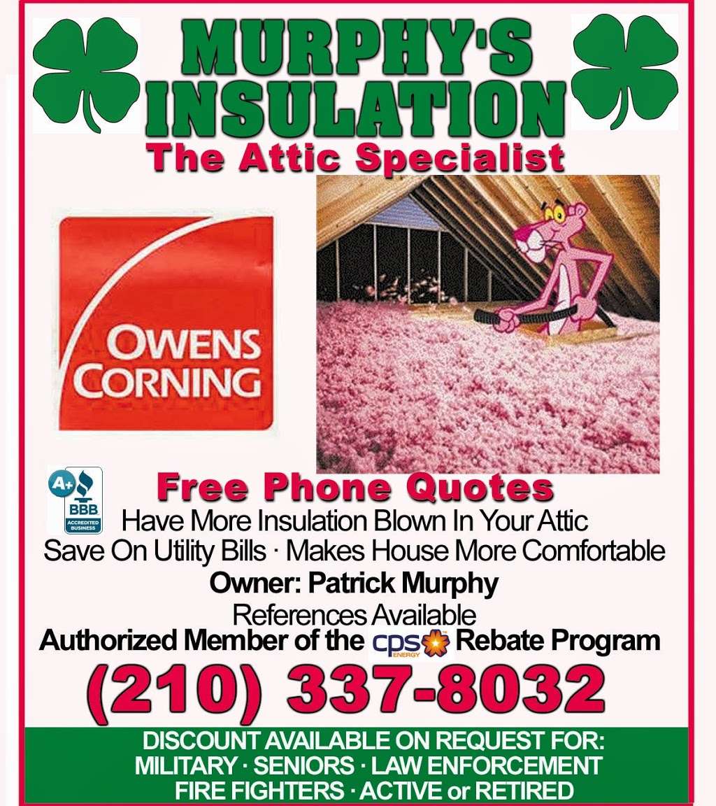 Murphys Insulation | 459 Anton Dr, San Antonio, TX 78223, USA | Phone: (210) 337-8032