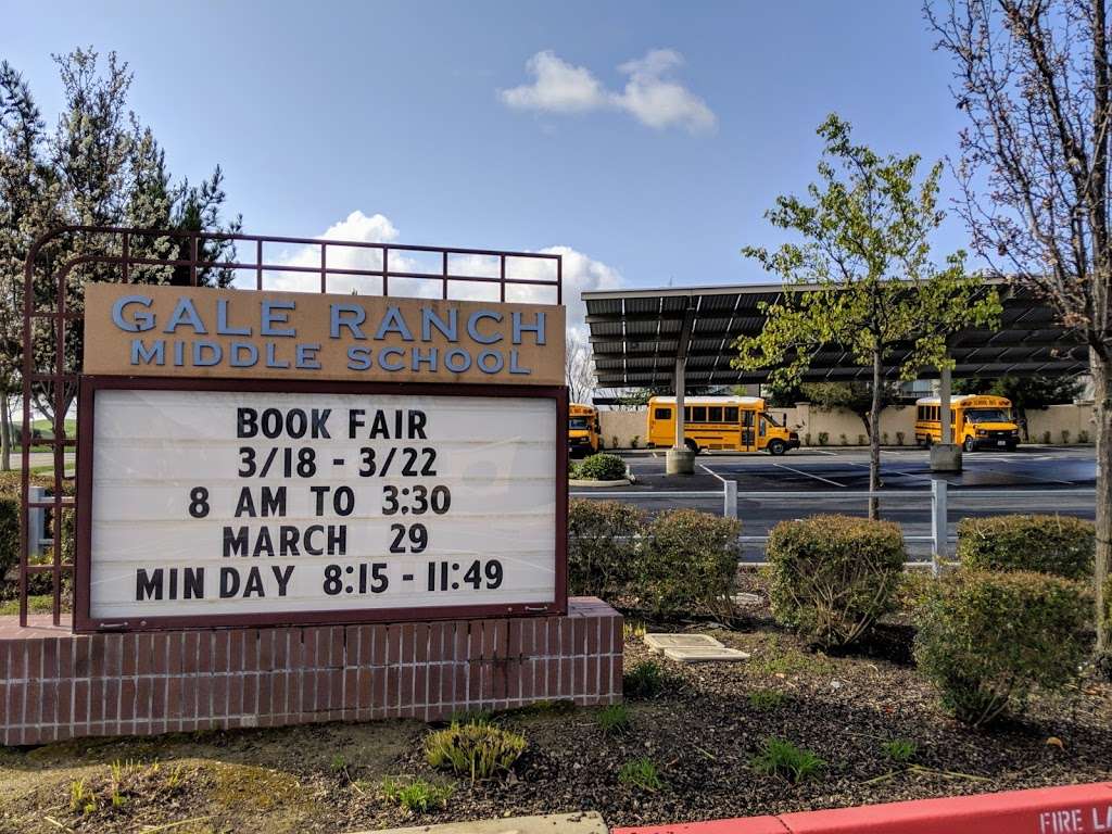 Gale Ranch Middle School | 5825, 6400 Main Branch Rd, San Ramon, CA 94582, USA | Phone: (925) 479-1500