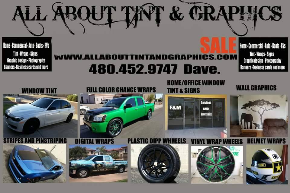 All About Tint N Graphics | 1144 S Center, Mesa, AZ 85210, USA | Phone: (480) 452-9747