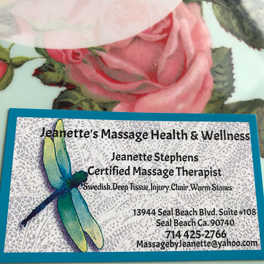 Jeanettes Massage Health and Wellness | s, 13944 Seal Beach Blvd suite #108, Seal Beach, CA 90740, USA | Phone: (714) 425-2766