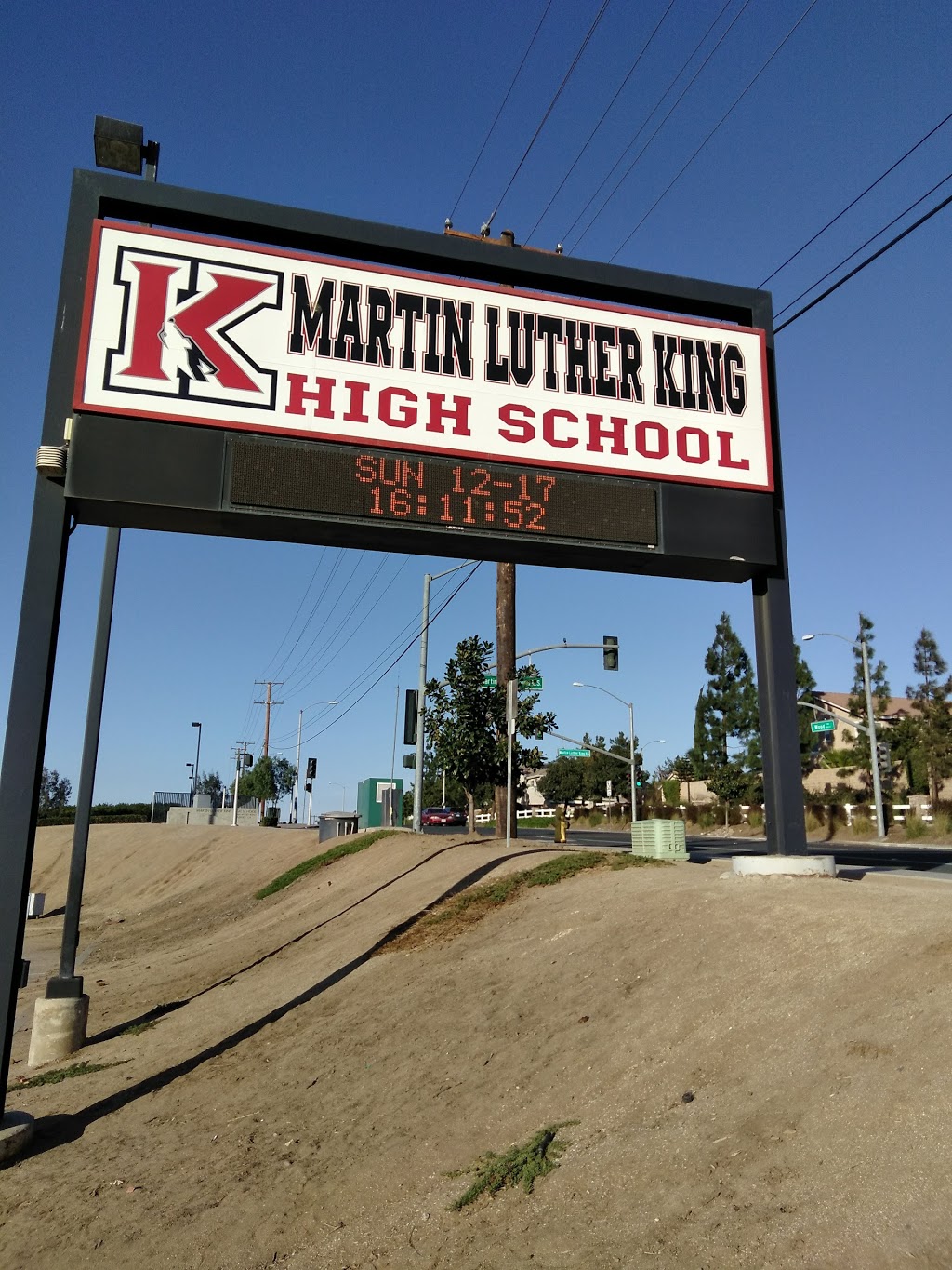 Martin Luther King High School | 9301 Wood Rd, Riverside, CA 92508, USA | Phone: (951) 789-5690