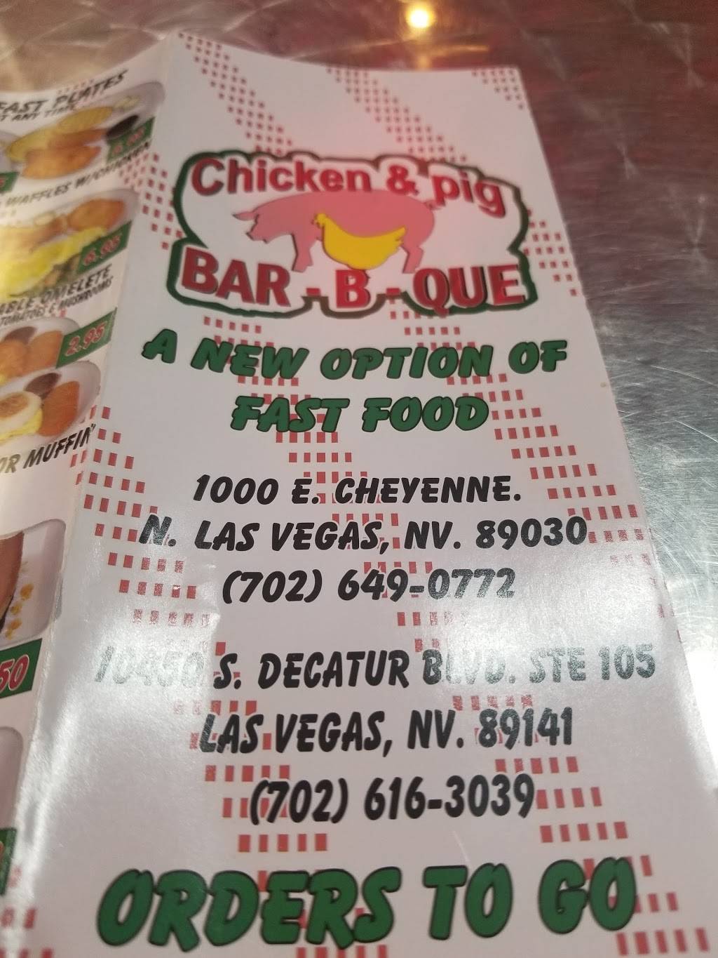 Chicken & Pig Bar-B-Que | North Las Vegas, NV 89030 | Phone: (702) 649-0772