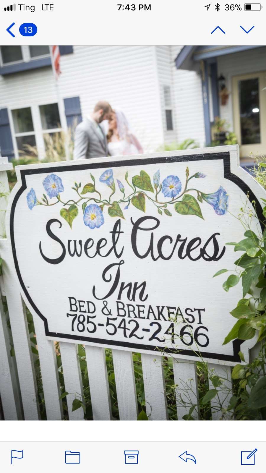 Sweet Acres Inn | 103 E 7th St, Eudora, KS 66025, USA | Phone: (785) 542-2466