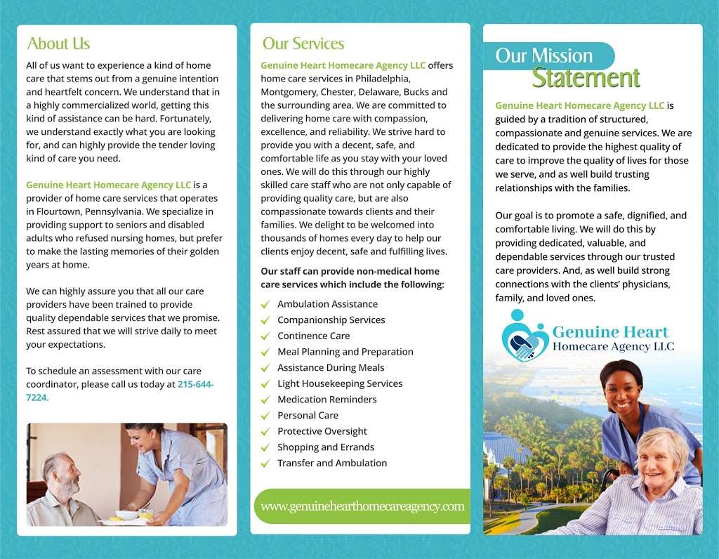Genuine Heart Homecare Agency Llc 1811 Bethlehem Pike 211b Flourtown Pa 19031 Usa