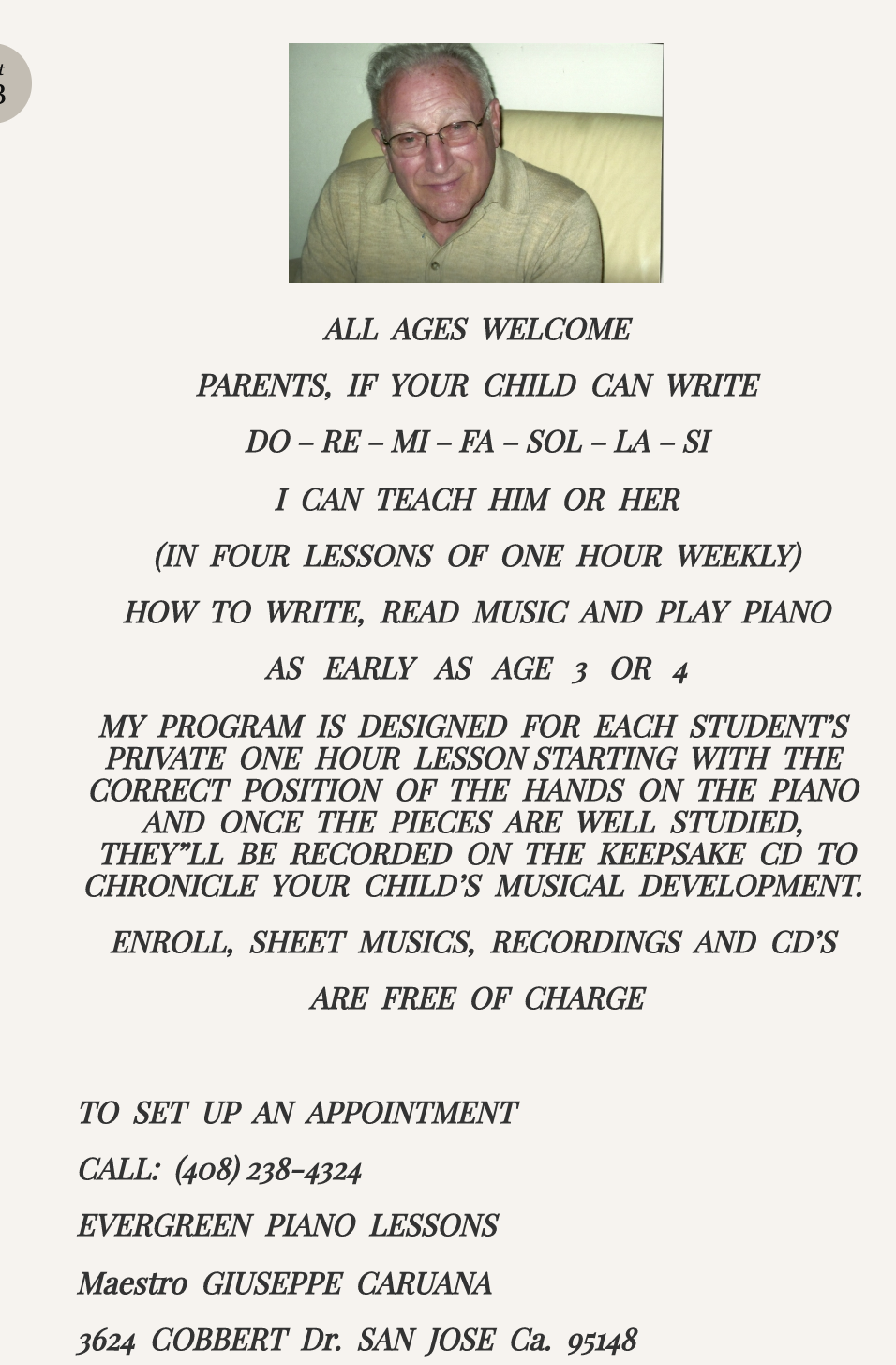 Evergreen Piano Lessons | 3624 Cobbert Dr, San Jose, CA 95148, USA | Phone: (408) 238-4324