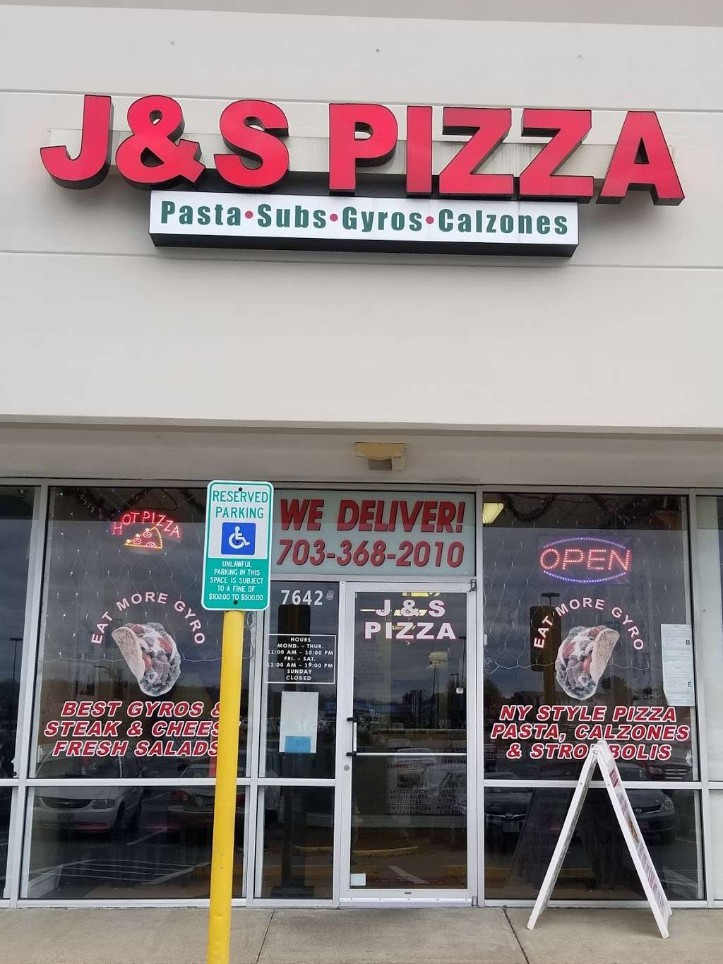 J&S Pizza | 7642 Stream Walk Ln, Manassas, VA 20109 | Phone: (703) 368-2010