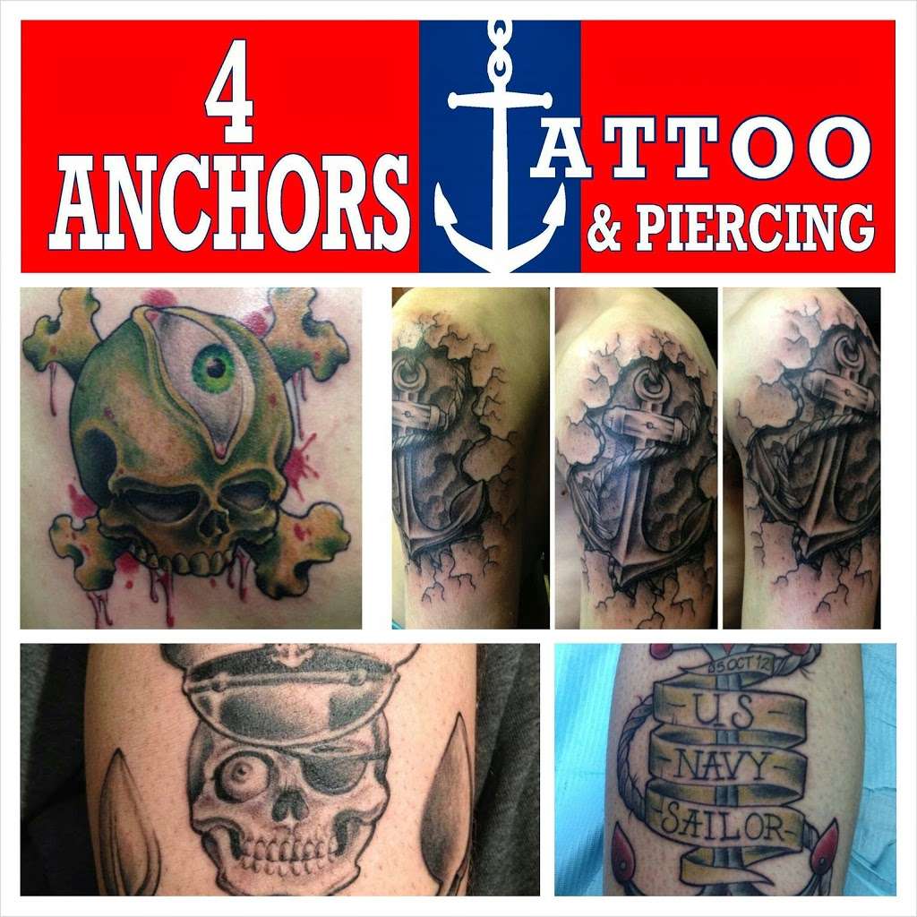 4 Anchors Tattoo | 2314 Green Bay Rd, North Chicago, IL 60064, USA | Phone: (847) 672-4839