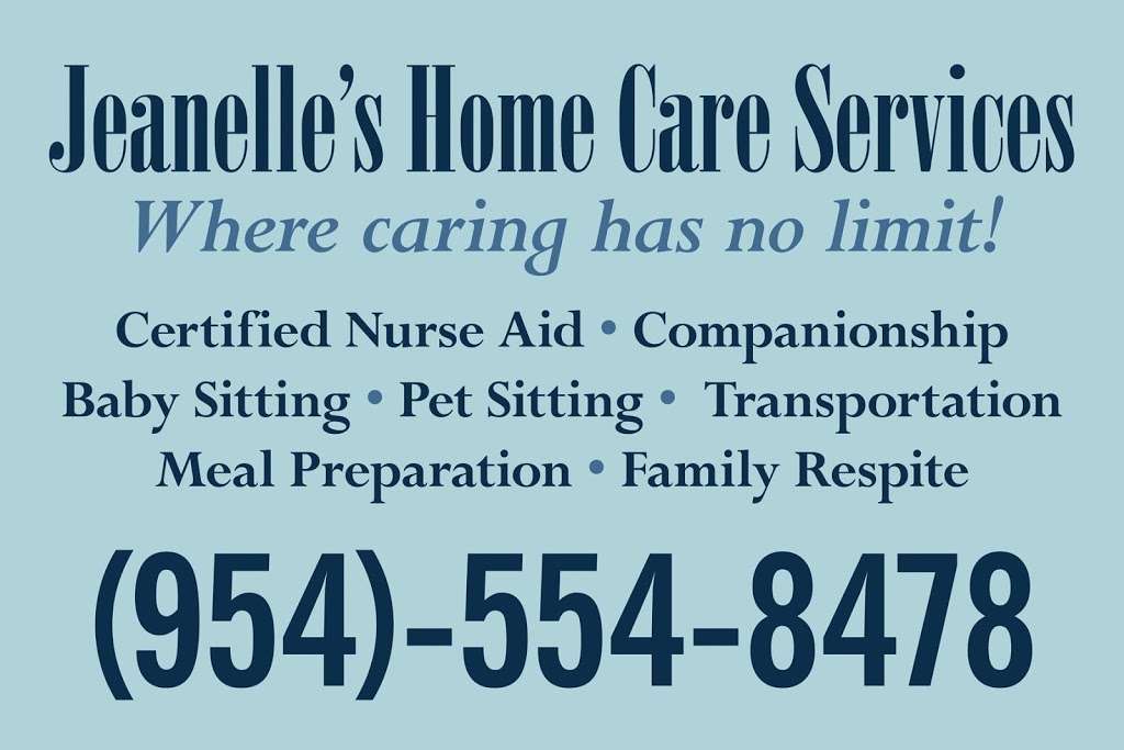 Jeanelles Home Care Services | 5074 Eadie Pl, West Palm Beach, FL 33407, USA | Phone: (954) 554-8478