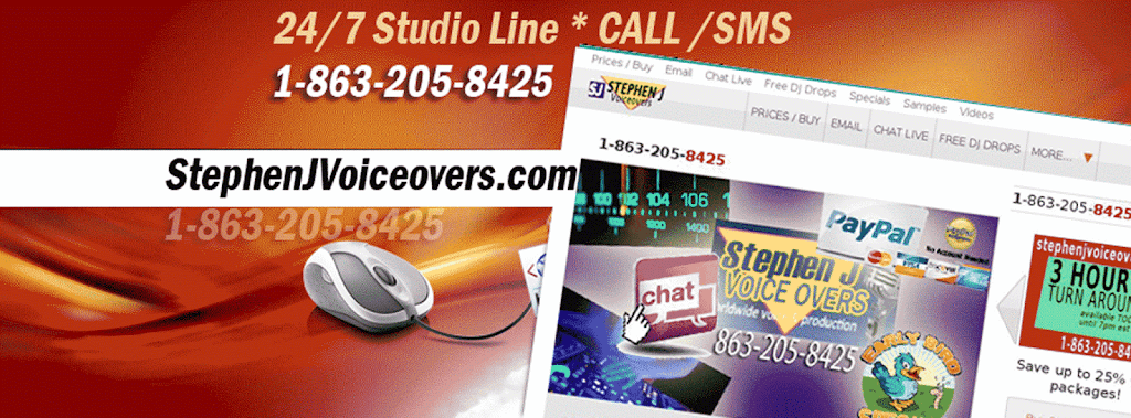 Stephen J Voiceovers | 215 Shore Loop, Winter Haven, FL 33884 | Phone: (863) 205-8425