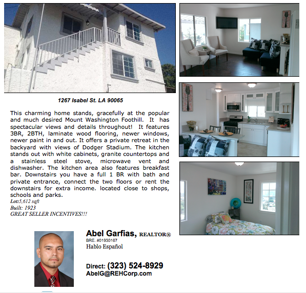 Abel Garfias - Realtor | 1517 Fair Oaks Ave, South Pasadena, CA 91030, USA | Phone: (323) 524-8929