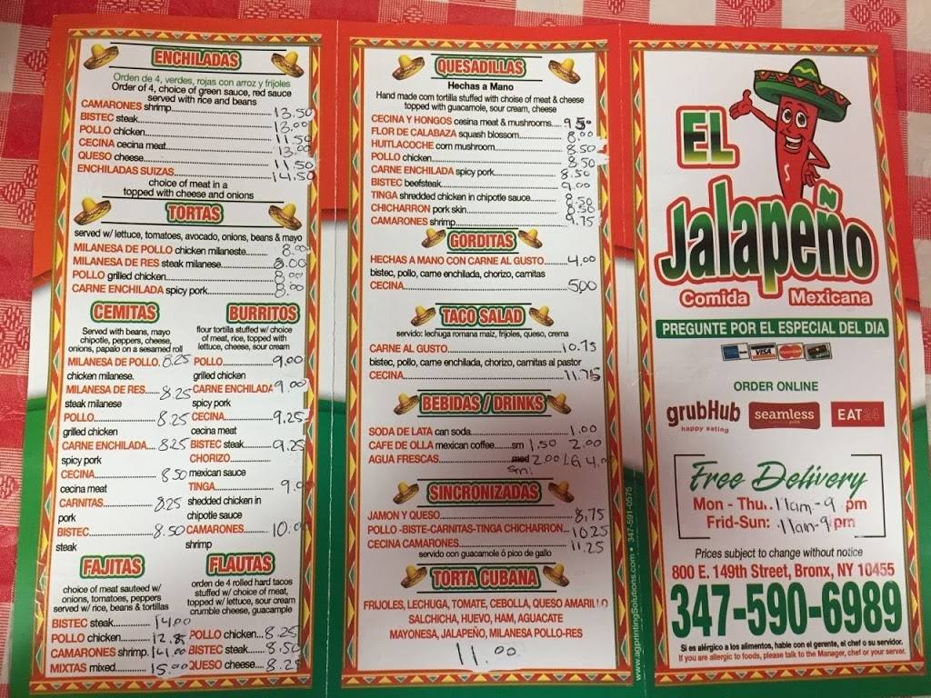 El Jalapeño Bronx New york | 800 E 149th St, The Bronx, NY 10455 | Phone: (347) 590-6989