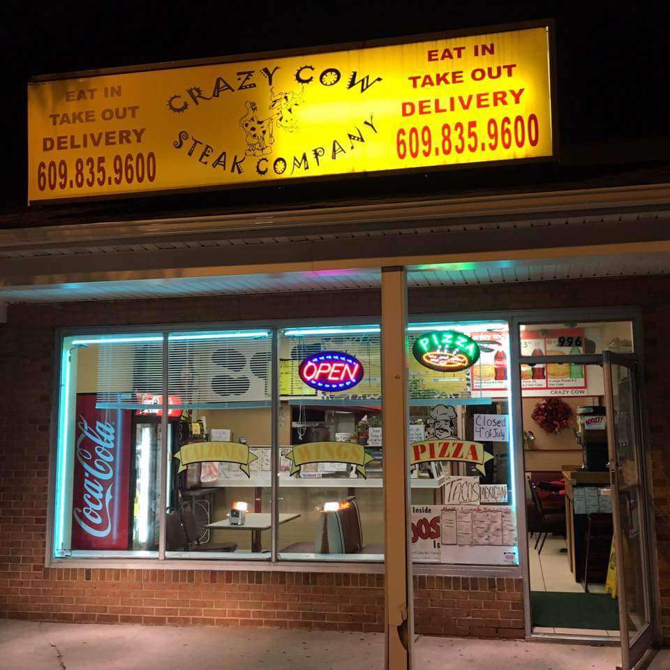 Crazy Cow Steak & Pizza | 996 Woodlane Rd, Edgewater Park, NJ 08010, USA | Phone: (609) 835-9600