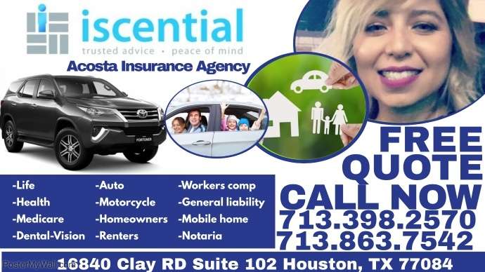 Acosta Insurance Agency-77084 | 16840 Clay Rd #102, Houston, TX 77084, USA | Phone: (713) 863-7542