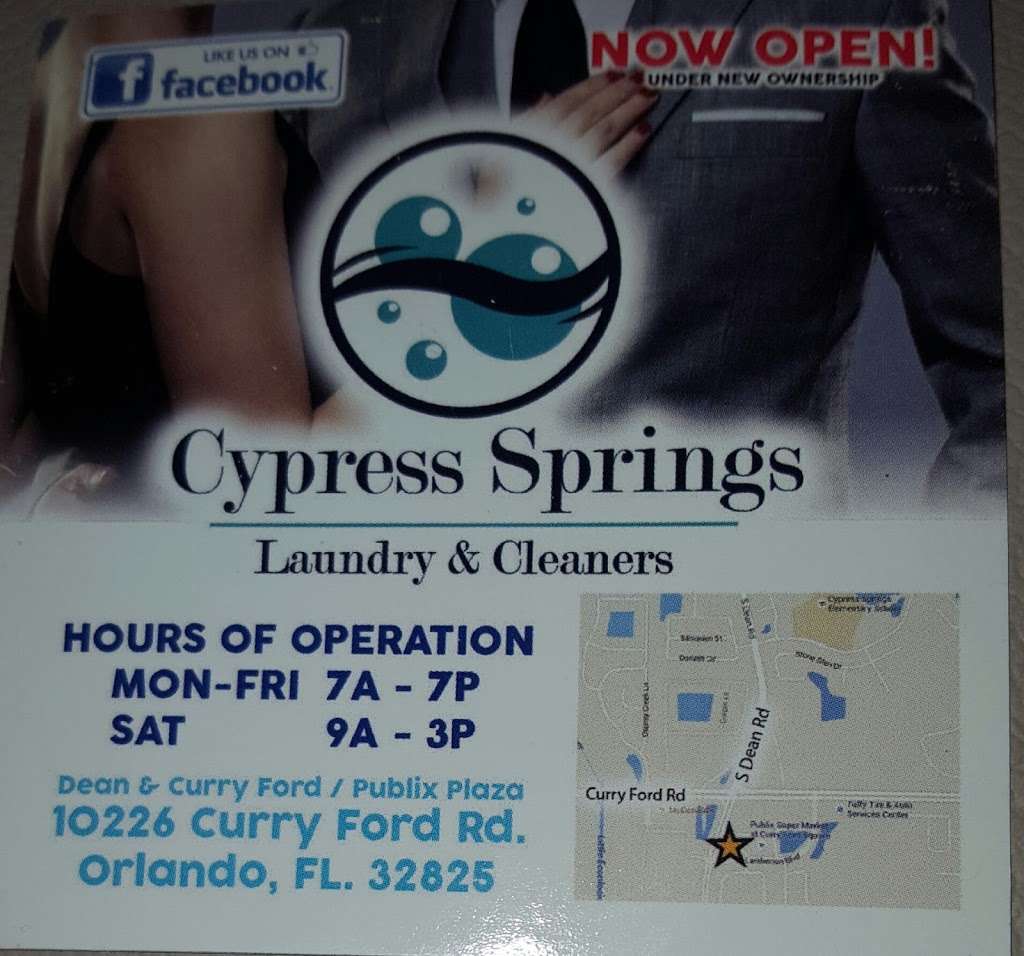 Cypress Springs Laundry & Cleaners | 10226 Curry Ford Rd, Orlando, FL 32825, USA | Phone: (407) 826-1900