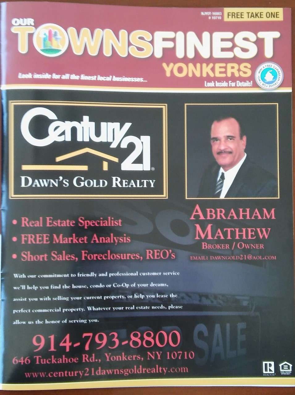Century 21 Dawns Gold Realty | 646 Tuckahoe Rd, Yonkers, NY 10710, USA | Phone: (914) 793-8800