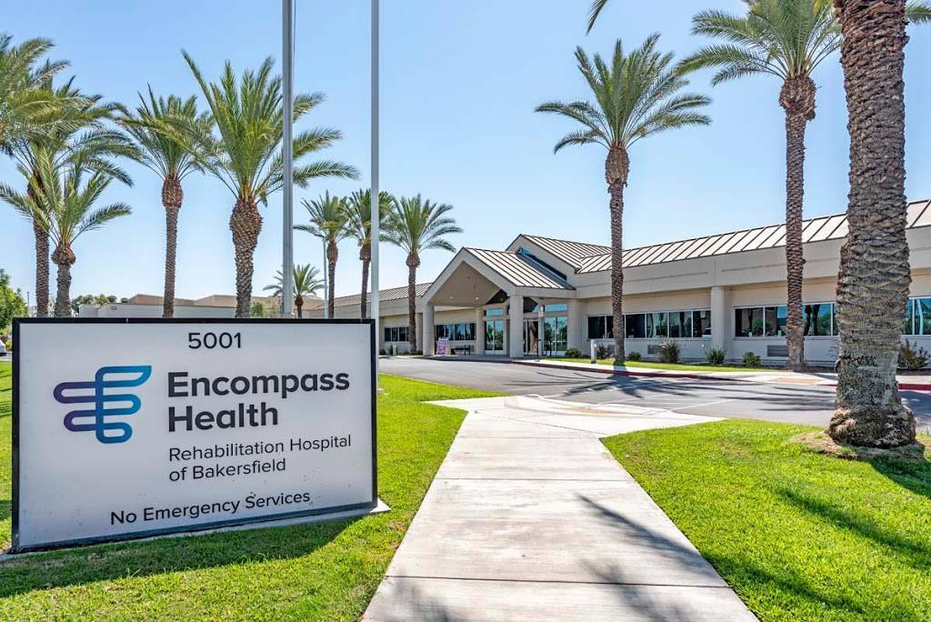 Encompass Health Rehabilitation Hospital of Bakersfield | 5001 Commerce Dr, Bakersfield, CA 93309, USA | Phone: (661) 323-5500