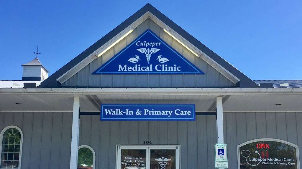 Culpeper Medical Clinic | 451 James Madison Hwy #104, Culpeper, VA 22701, USA | Phone: (540) 727-8880