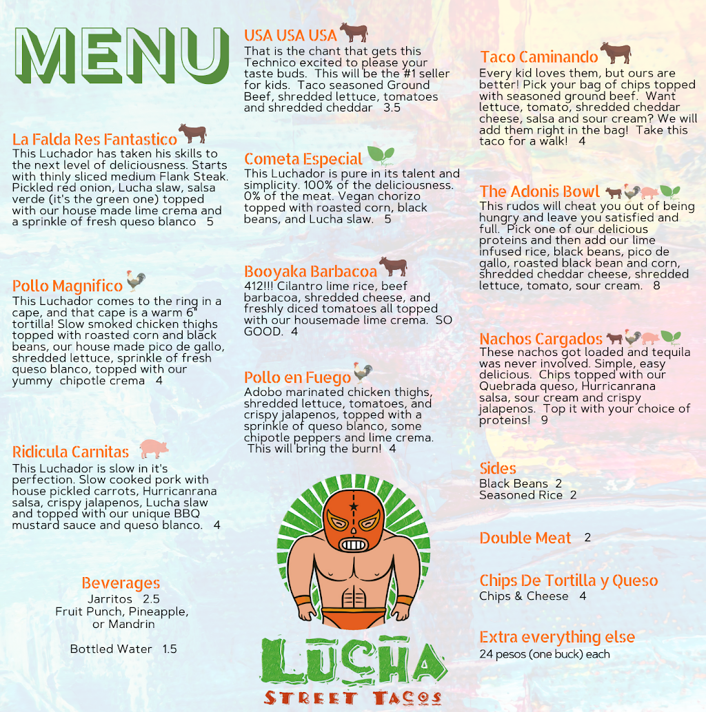 Lucha Street Tacos | 3181 Washington Pike, Bridgeville, PA 15017, USA | Phone: (412) 564-5948