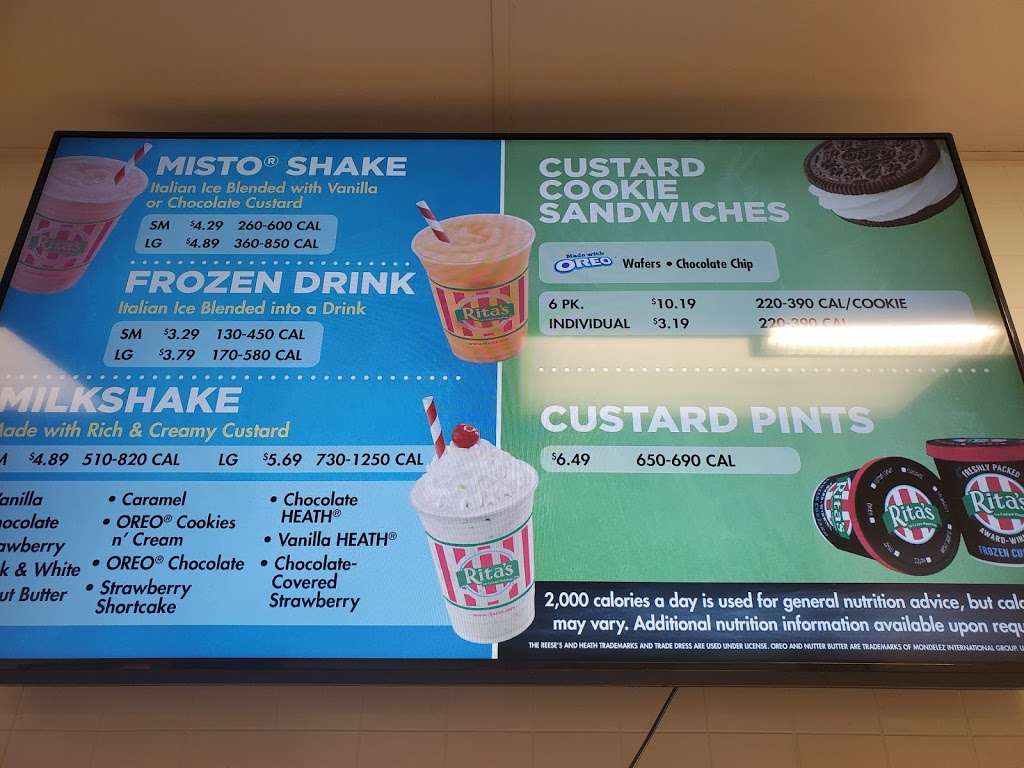 Ritas Italian Ice & Frozen Custard | 162 Carroll Island Rd #158, Middle River, MD 21220, USA | Phone: (410) 335-7482