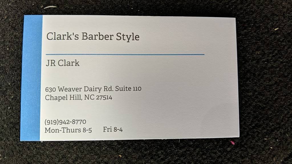 Clark’s Barber Style | 630 Weaver Dairy Rd, Chapel Hill, NC 27517, USA | Phone: (919) 942-8770