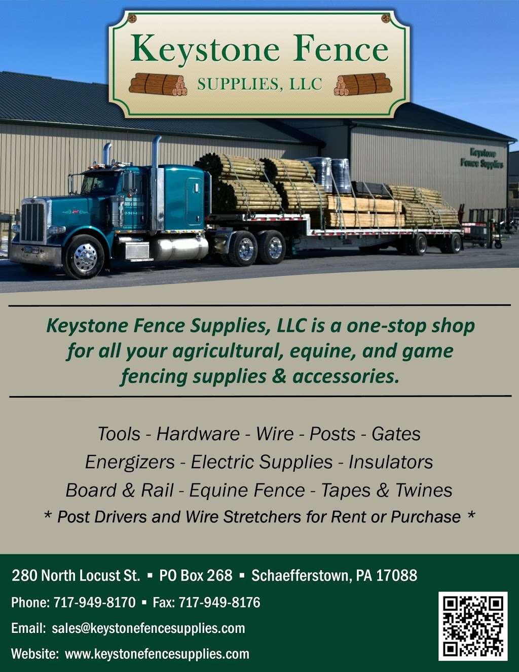 Keystone Fence Supplies | 280 North Locust St, Schaefferstown, PA 17088 | Phone: (717) 949-8170
