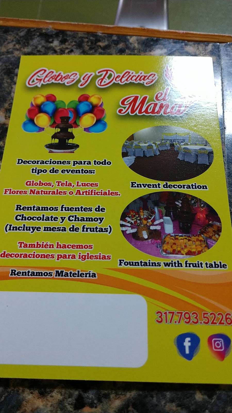 Globos y Delicias El Mana | 505 N Oxford St, Indianapolis, IN 46201, USA | Phone: (317) 793-5226