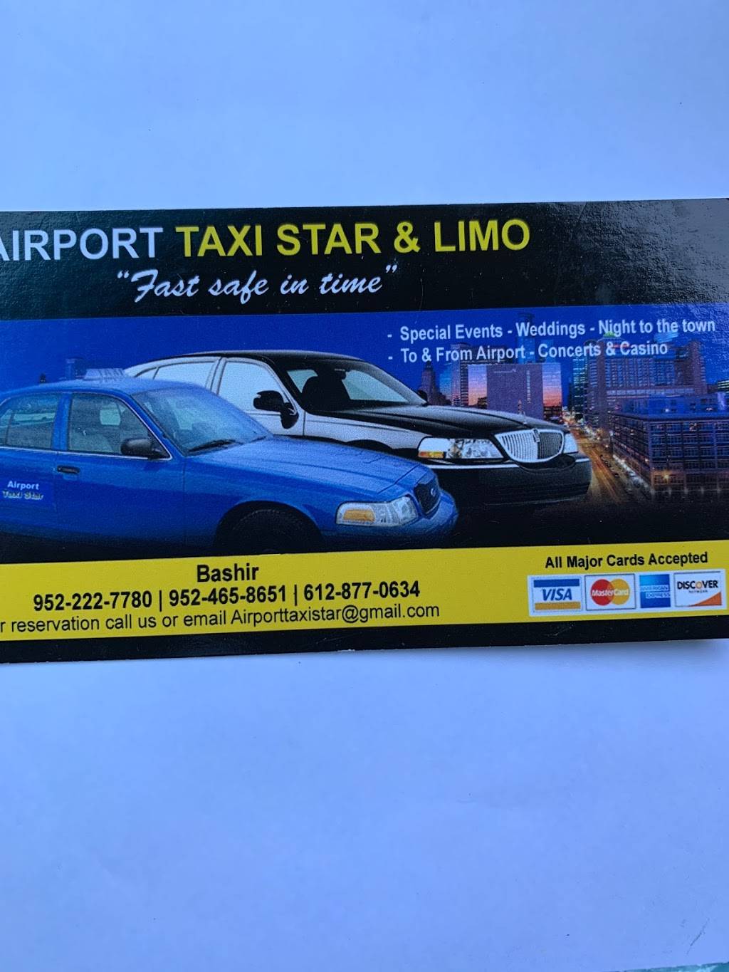 Airport taxi star & limo | 8533 Cardiff Ln, Eden Prairie, MN 55344, USA | Phone: (612) 877-0634