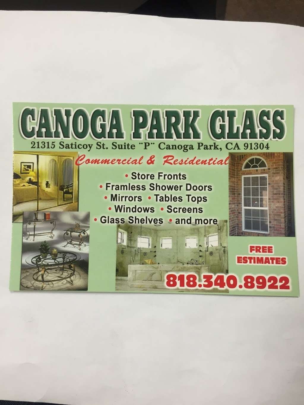 Canoga Park Glass Co | 8933 Woodman Ave, Arleta, CA 91331, United States | Phone: (818) 340-8922