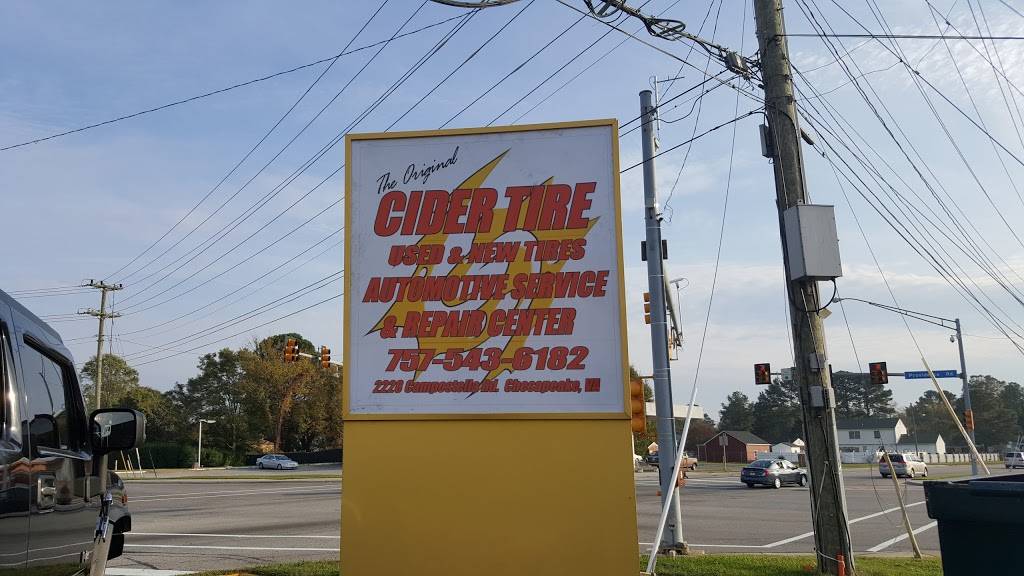 The Original Cider Tire | 2228 Campostella Rd, Chesapeake, VA 23324, USA | Phone: (757) 543-6182