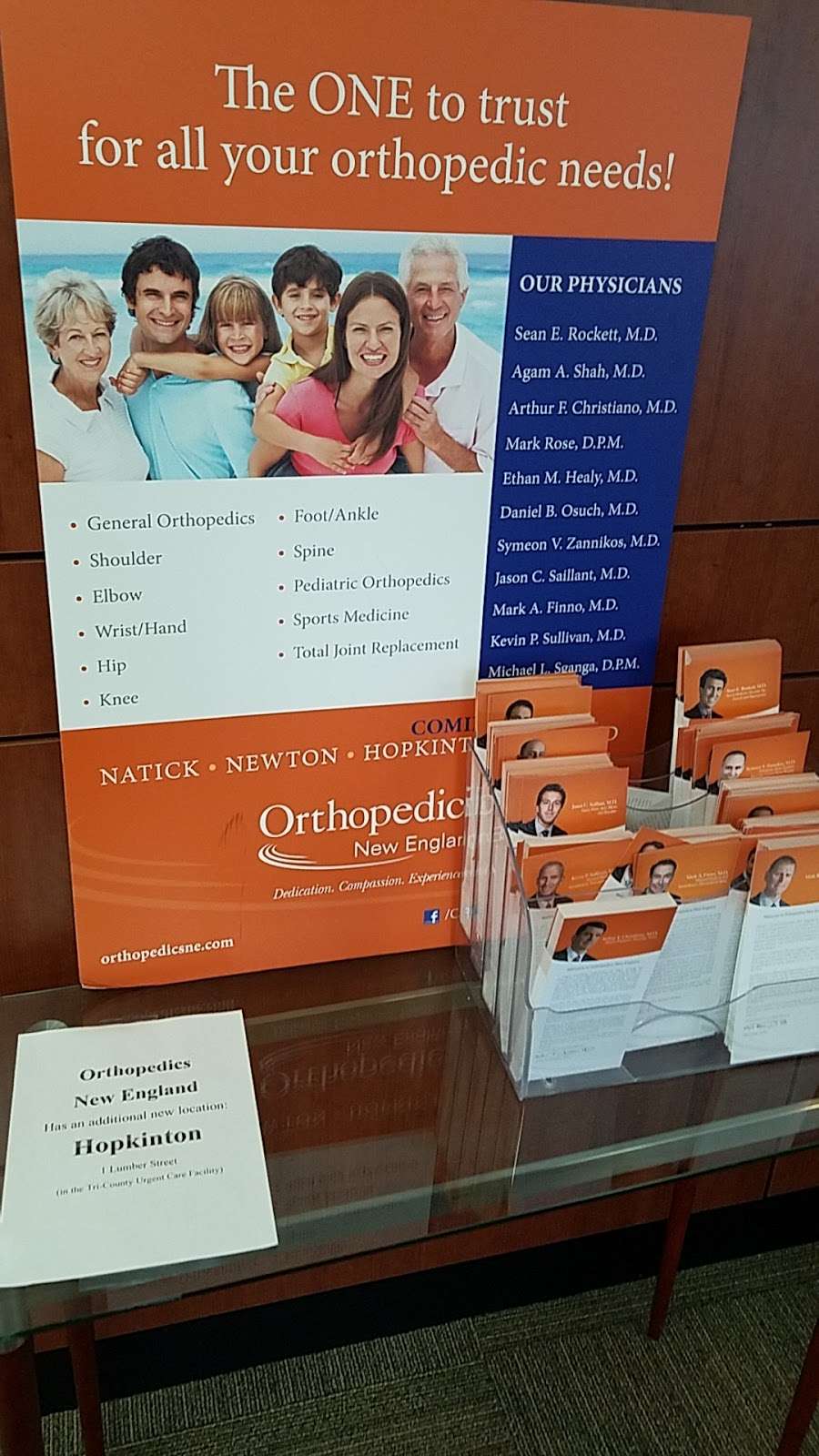 Orthopedics New England | 313 Speen St # 6, Natick, MA 01760, USA | Phone: (508) 655-0471