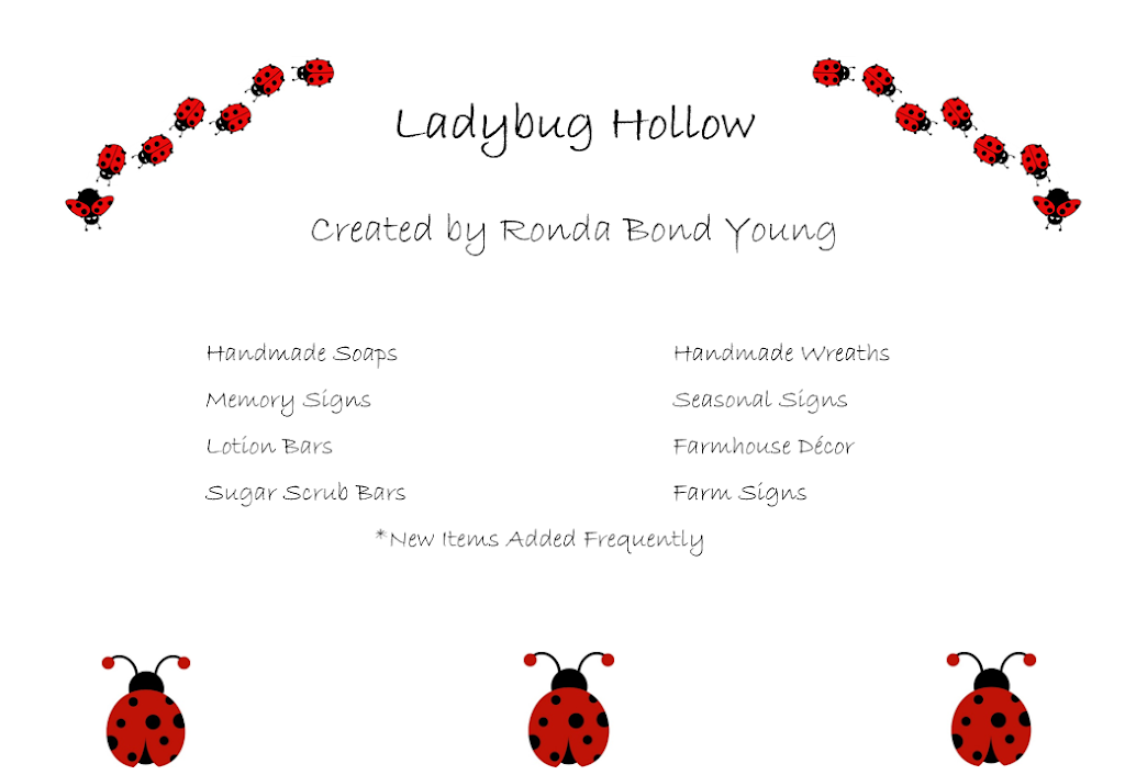 Ladybug Hollow Soaps and Crafts | 19596 S Paulen Rd, Overbrook, KS 66524, USA | Phone: (785) 845-2496