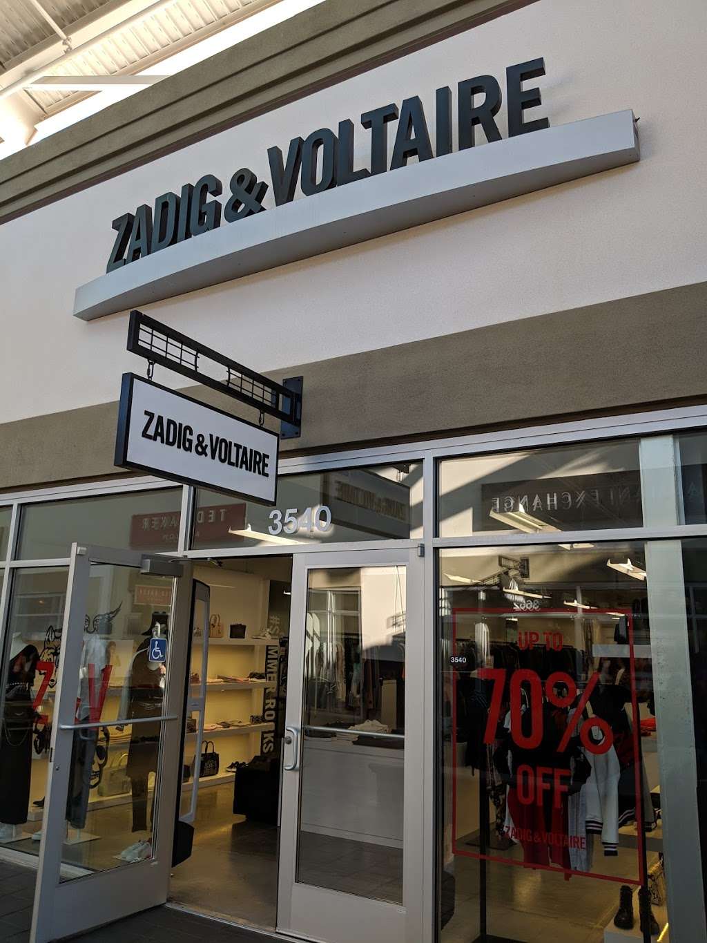 Zadig & Voltaire | 3540 Livermore Outlets Dr, Livermore, CA 94551, USA | Phone: (925) 373-0755