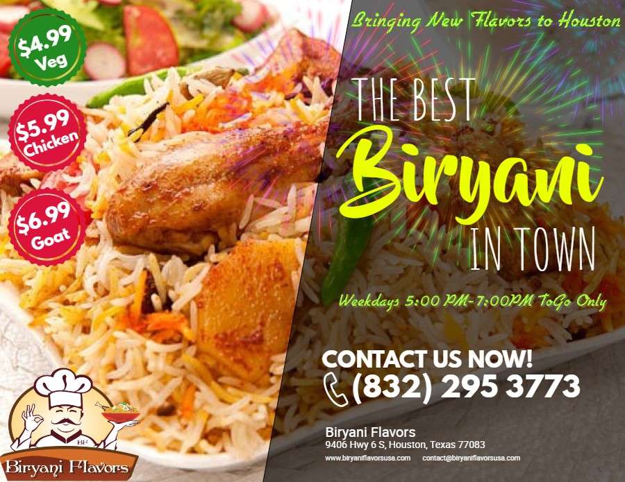 Biryani Flavors | 9406 S Texas 6, Houston, TX 77083, USA | Phone: (832) 295-3773